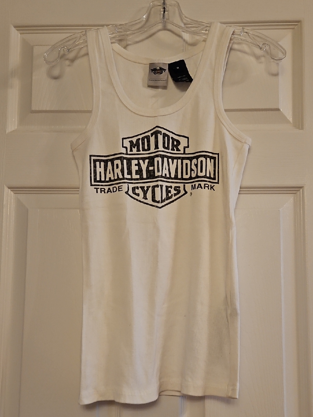 Harley-Davidson White Tank with Black Logo